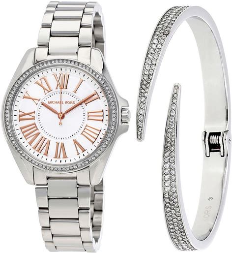 Women's Michael Kors Kacie Crystallized Steel Watch Set MK3567